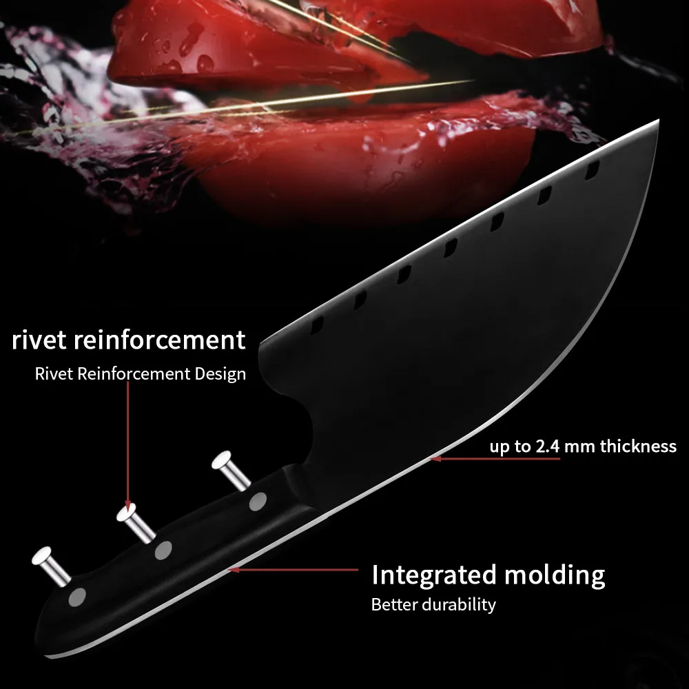 Sowoll нож для мясника из нержавеющей стали полностью Tang без ржавчины разделочный