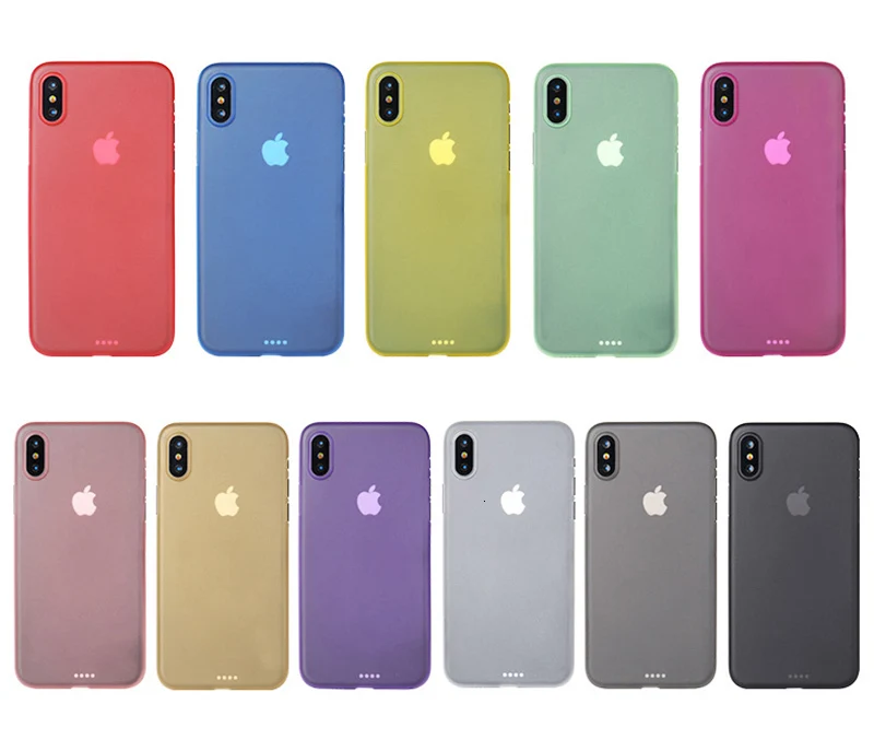 Ультратонкий матовый Жесткий Чехол для Apple iPhone 11 Pro Max X XS XR 8 7 Plus 6 6S 5 5S SE устойчивый к отпечаткам пальцев чехол для телефона 500 шт