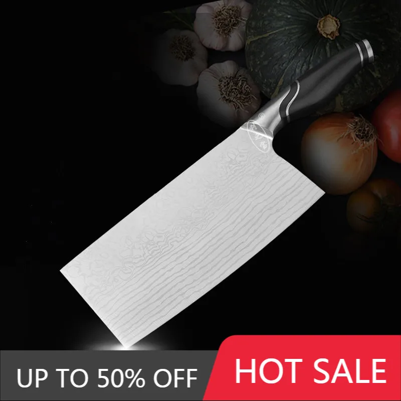 

Стальной шеф-нож MISGAR в китайском стиле с узором, кухонный нож, нож для резки мяса, Нож двойного назначения, бытовые кухонные ножи
