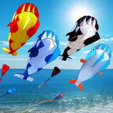 3D Soft kite Whale Dolphin Frameless Flying Kite Outdoor Sports Toy Children Kids Funny Gift воздушный змей