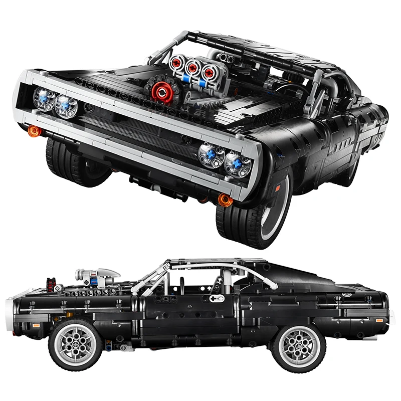 High-Tech Sport Car Dodge Charger Racing Model Bricks Compatible with MOC-42111 Building Blocks Educational Toys for Boys Gifts