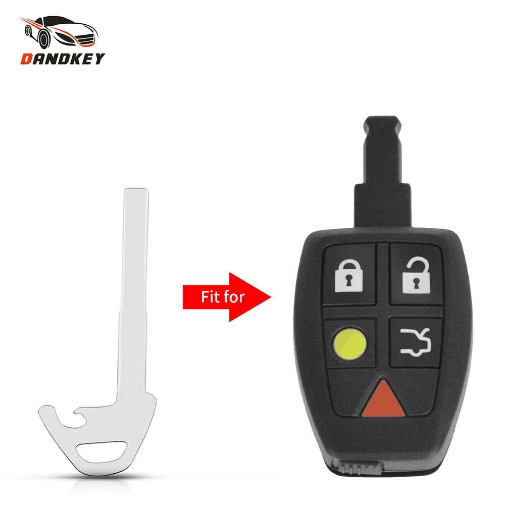 

Dandkey 10 шт. для Volvo XC60 XC90 S80 S60 S40 V50 V40 для Jaguar X S-Type XF XK Smart Remote Автомобильный ключ аварийная заготовка