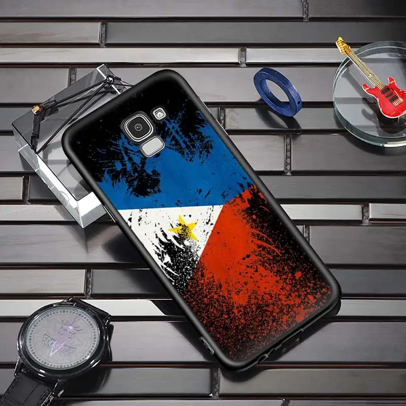 Черный чехол с российским флагом для Samsung Galaxy J7Duo J2 J4 Core J6 Plus J8 J3 J7 J5 Prime 2018 2017