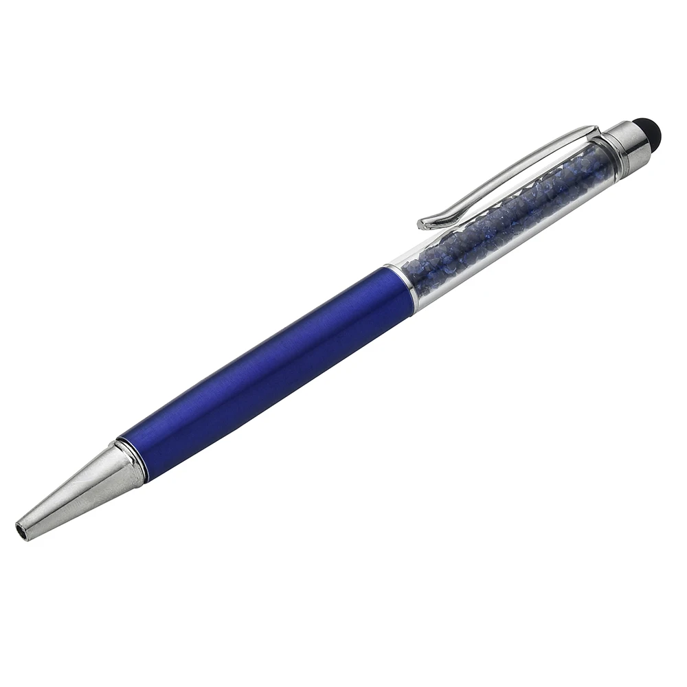 Royal Blue 10 шт. персонализированный гравированный Кристалл бриллиант металлические шариковые ручки стилусы для сенсорных экранов свадебный подарок для предродовой вечеринки - Color: Royal Blue