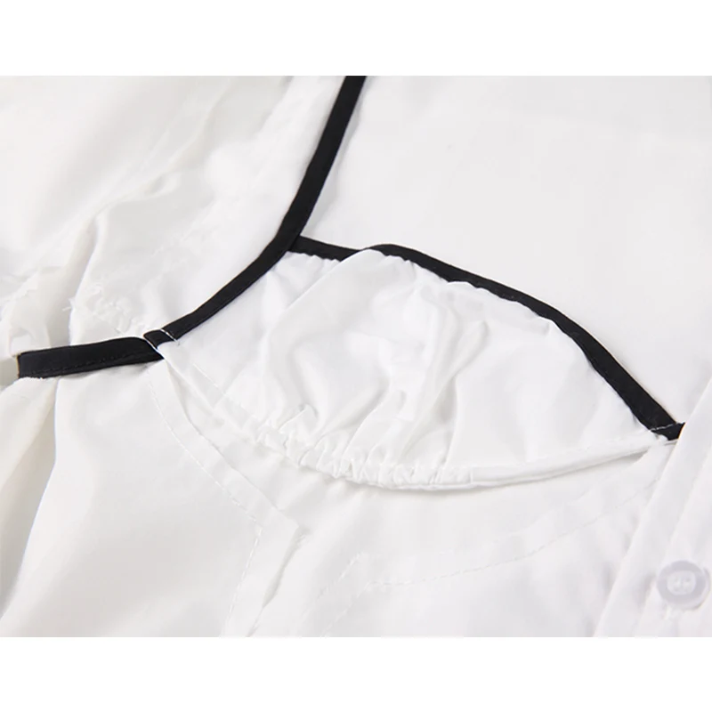 Женская Осенняя блузка с длинным рукавом и бантом однобортная отложным