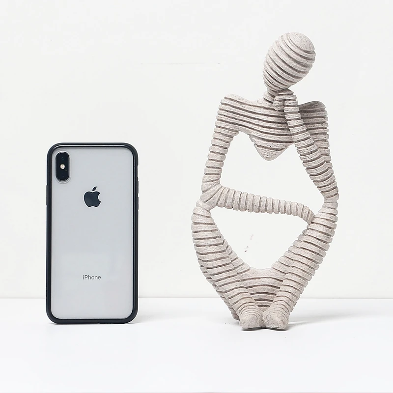 Абстрактный характер украшения Европейский Thinker Скульптура дома орнамент