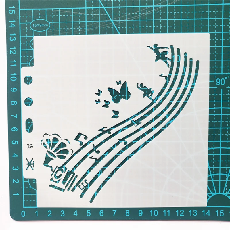 Комплект из 2 предметов трафарет музыкальная нота танец Стикеры для украшения