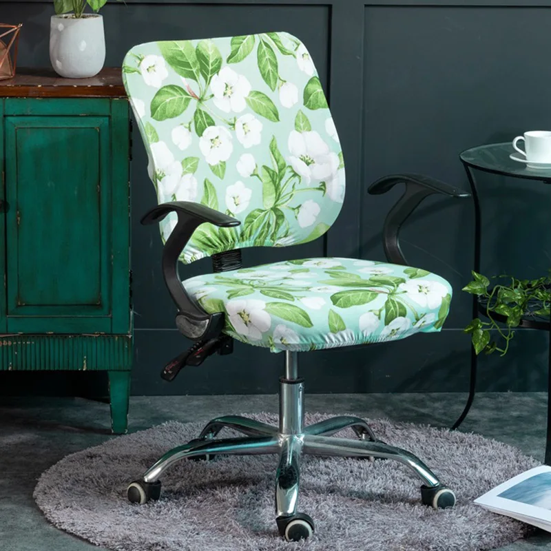 Пасторальный покрытия для офисных стульев спандекс анти грязный вращающееся