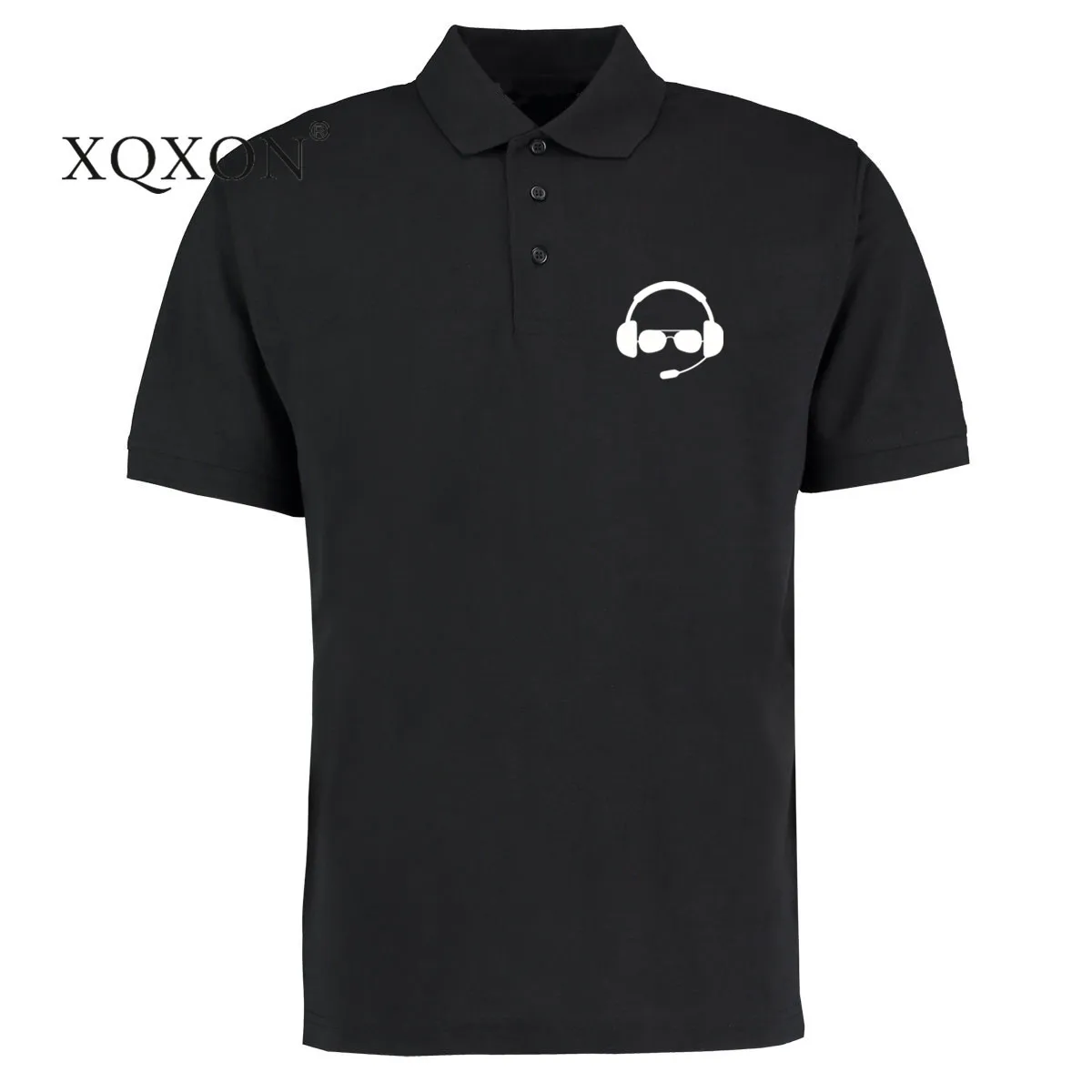 

New-2022 New Man Polo Shirts Funny Pilot Helmet Design Print Polo Shirt Men S-3XL High-quality Summer Cotton Men Clothes P24
