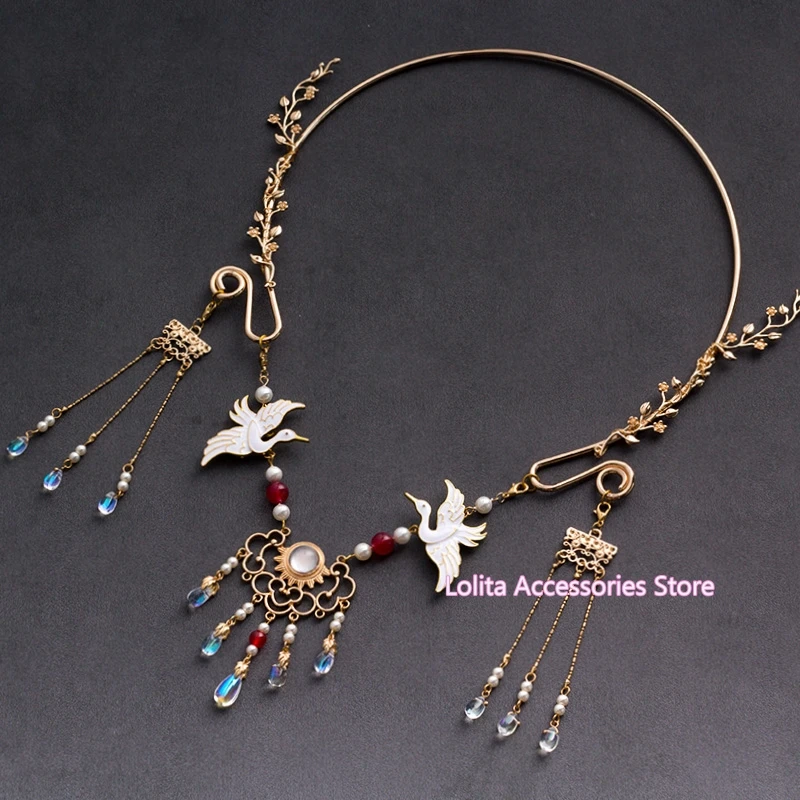 Цепочка с жемчужными подвесками в стиле династии Танга|Ожерелье-ошейник| |