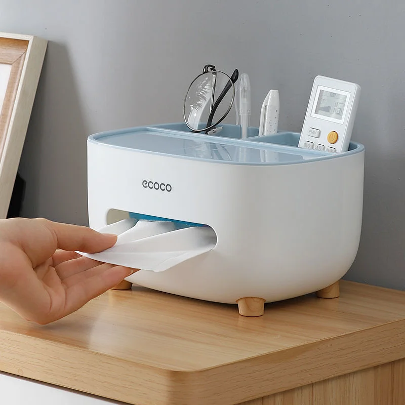 

Tissue Storage Box Napkin Holder Multifunctional Sundries Storage Ontainer Living Room Stationery Organizer Box for Home Office