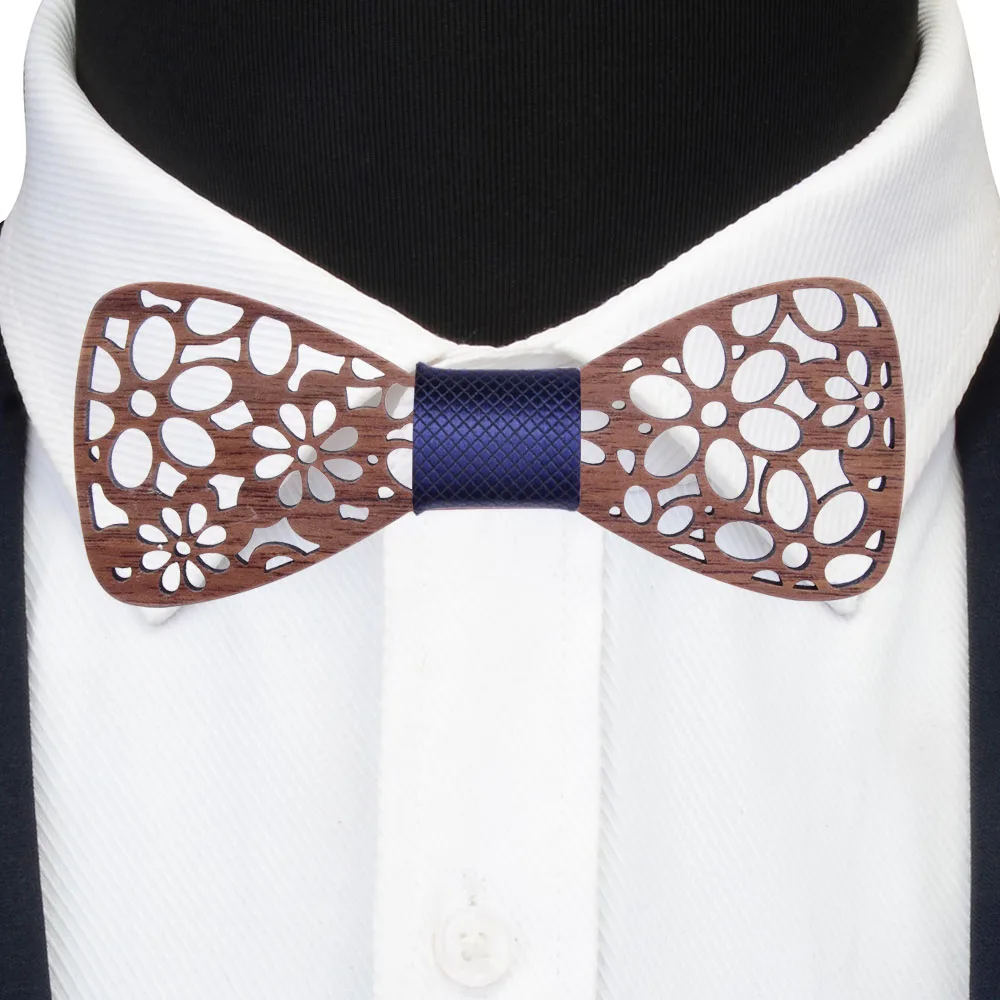 Мужской деревянный галстук бабочка для свадебного костюма Женский с вырезами и