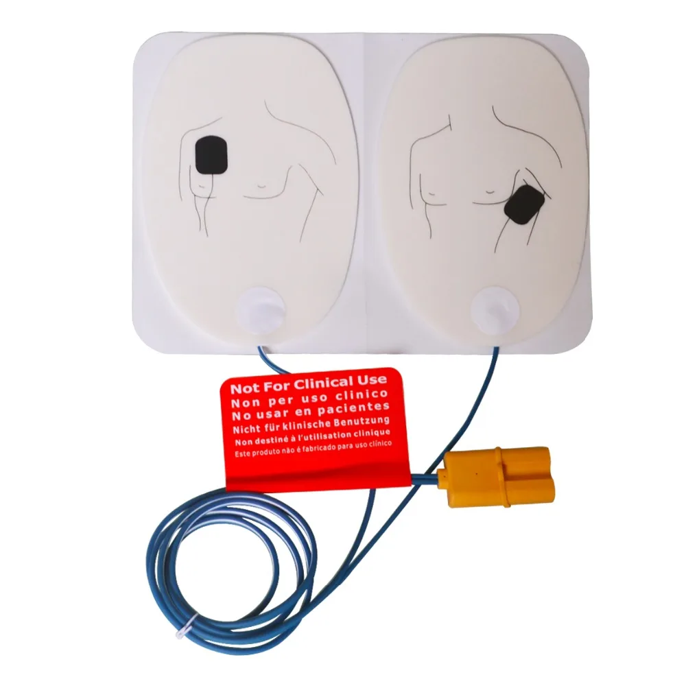 1 пара AED тренировочный ECG Defibrillation электродный патч с хвостовой линией