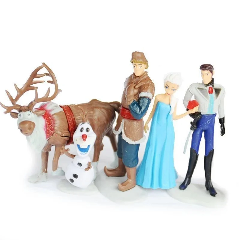 Frozen 2 5 11 см аниме ПВХ Фигурки Принцесса Эльза Анна Кристофф Свен Олаф Игрушки на