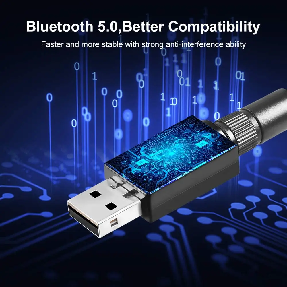 Electop USB Bluetooth 5.0 Adapter Dongle Antenna Long Range Wireless Audio Receiver Transmitter for PC Laptop Win 7 8/8.1 10 | Компьютеры