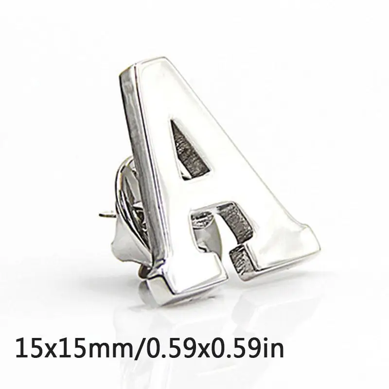 A Z 26 букв брошь на булавке Пряжка для костюма серебристого цвета мужчин сплав