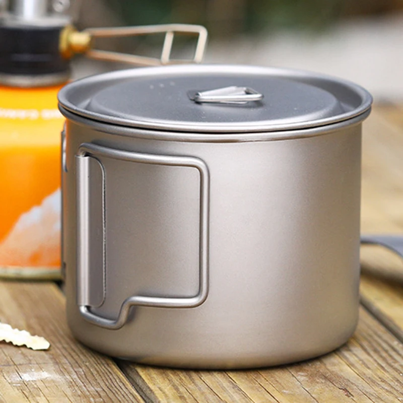

Titanium Cup 550Ml Ultralight Portable Pot Titanium Water Mug Cup For Outdoor Camping Hiking Backpacking