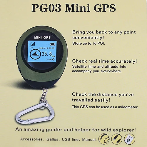 Универсальный Брелок PG03 мини gps приемник Навигация Открытый Ручной локатор USB