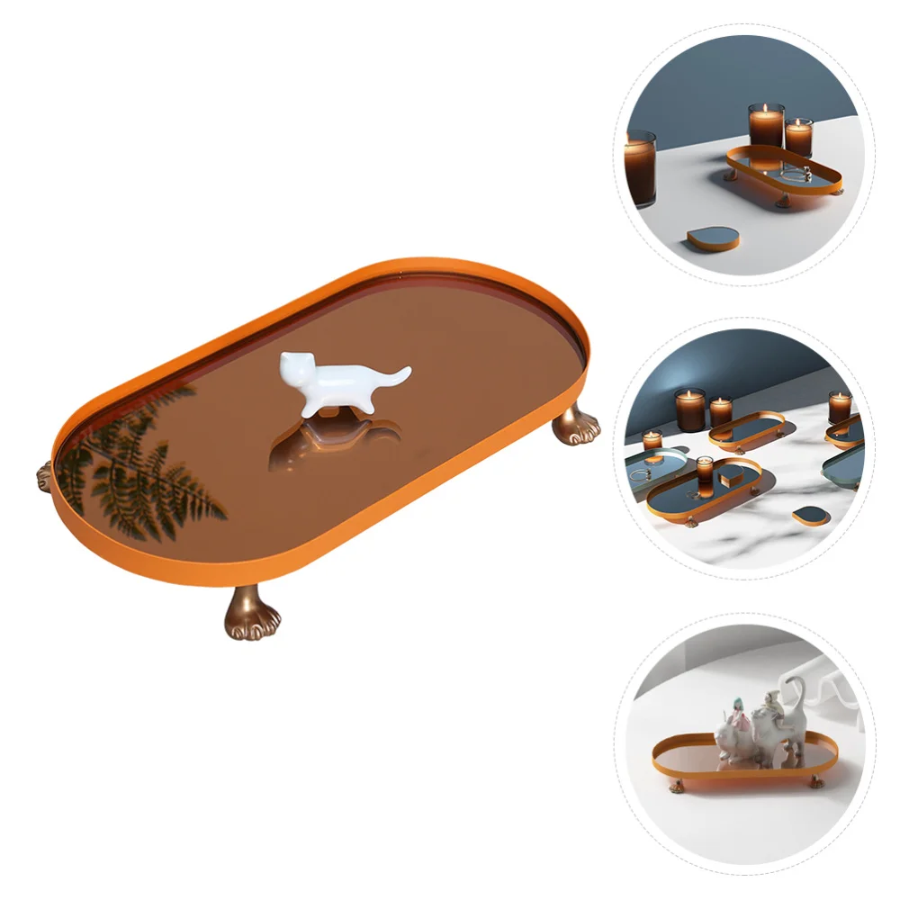 

1Pc Nordic Style Storage Tray Jewelry Tray Jewelry Container for Home (Orange)