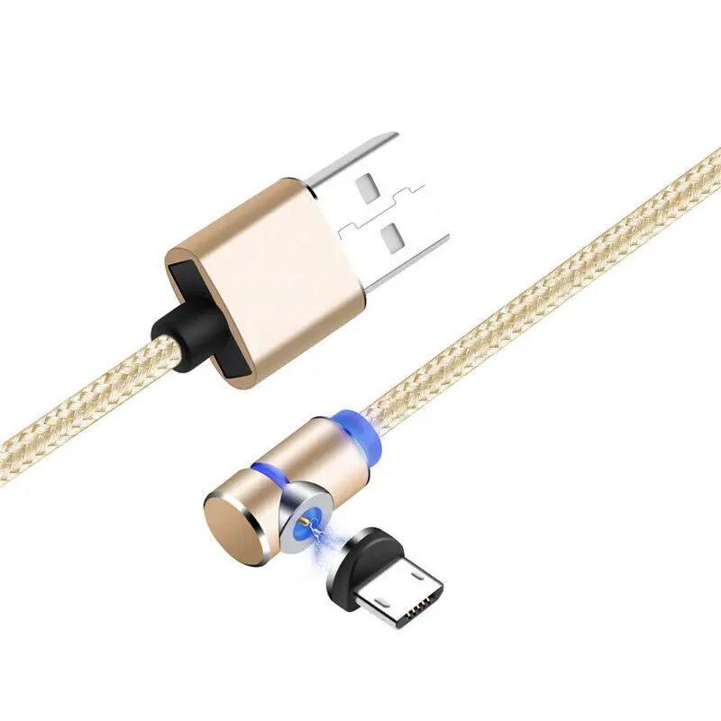 Магнитный кабель Micro Usb 1 м 2 штекер зарядного кабеля 90 градусов Тип C для быстрой зарядки IPhone Samsung huawei|Кабели