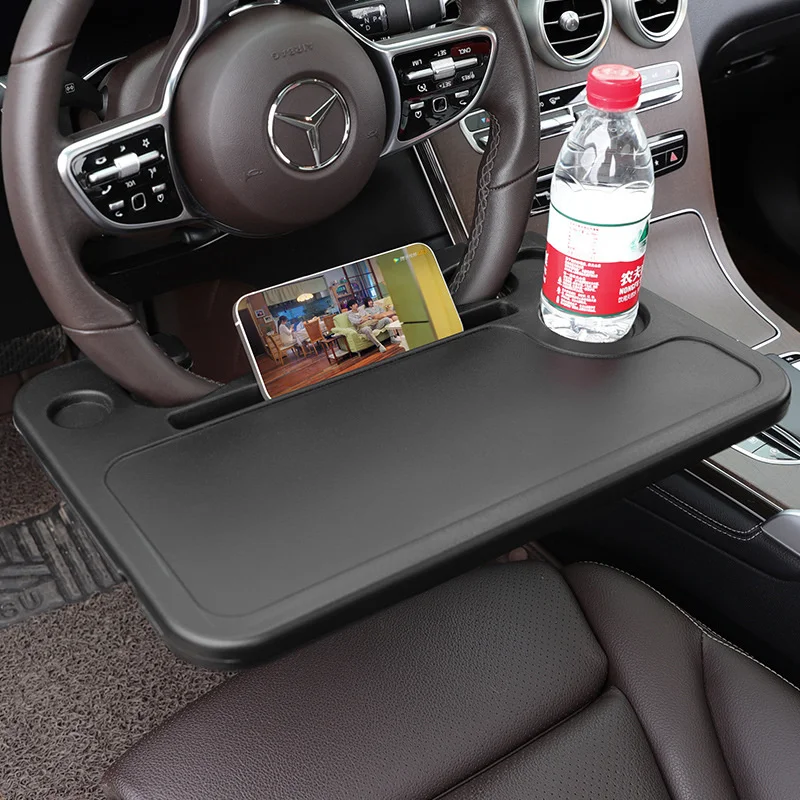 car steering wheel small table board abs plastic auto dining table office small table notebook rack computer phone cup holder free global shipping