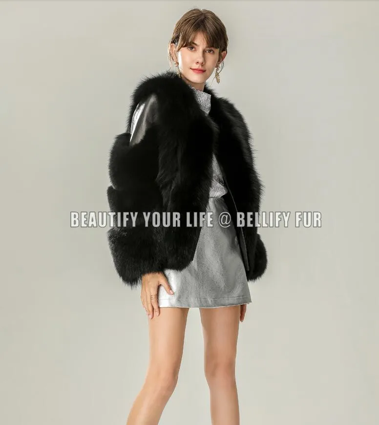 Новинка 2020 стильное пальто из натурального меха 100% натуральная куртка Женское