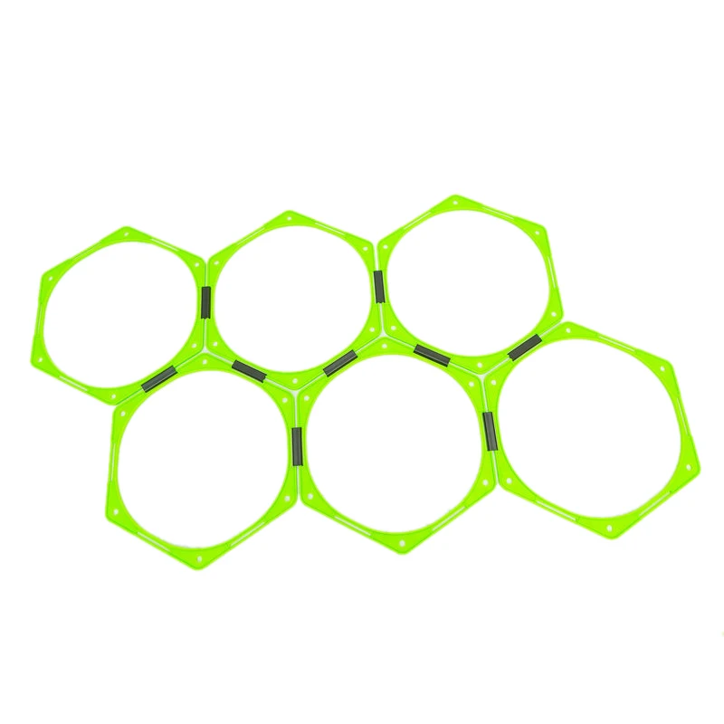 

NEW-6Pcs шестиугольник кольца для гибкости Футбол шестиугольник Agile упражнения тренировочная лестница Шестеренчатый обод командный Спортивны...