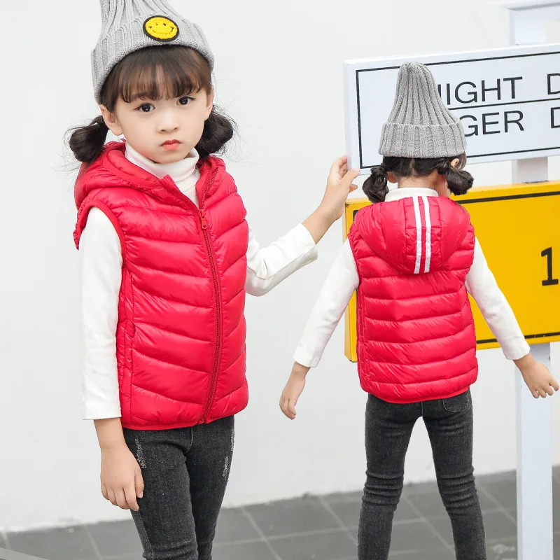Новинка 2019 года зимняя одежда для детей Детский пуховый жилет светильник куртка