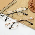 Очки Zilead для чтения с овальными металлическими прозрачными линзами для мужчин и женщин, оптические очки для дальнозоркости, очки с диоптриями от + 1,0 до 3,5