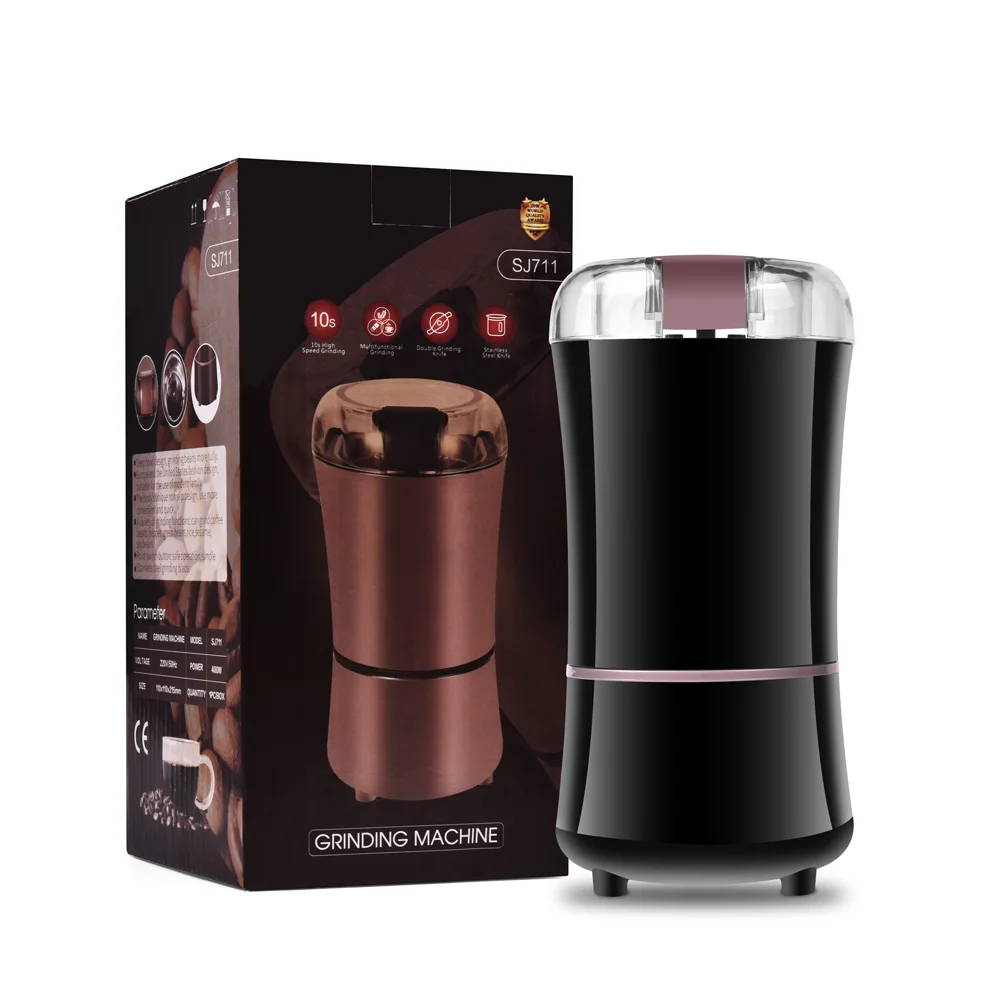 

Electric Coffee Grinder Mini Kitchen Salt Pepper Bean Spices Nut Seed Coffee Bean Grinder Stainless Steel Blade Coffee Machine