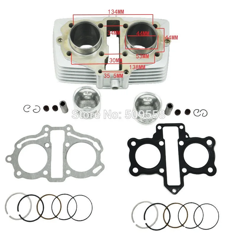 Мотоциклетный комплект цилиндров с воздушным охлаждением LOPOR 44 мм поршней и