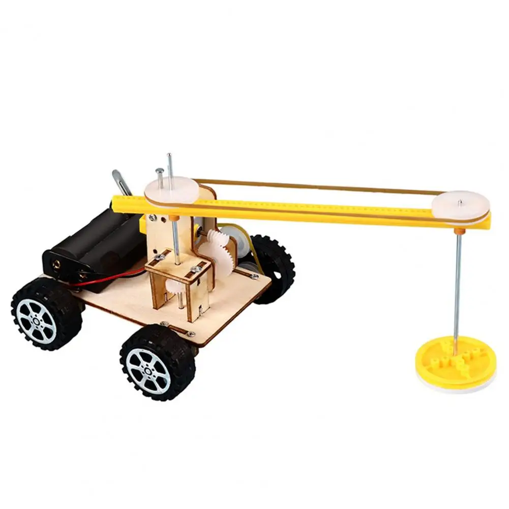Experimental Car Toy DIY Multifunction Wood Science Learning Sweeping Robot Kit Model for Kids | Игрушки и хобби