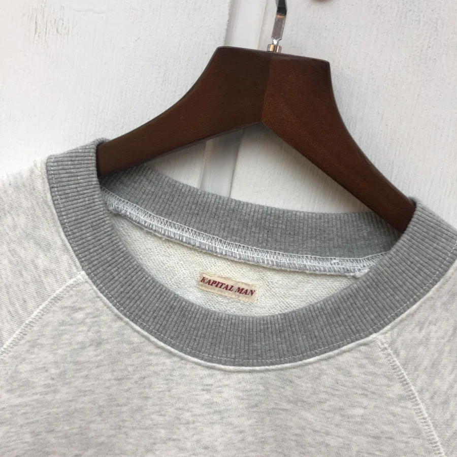 

Loose Kapital Beethoven Moon Light Sweatshirts Men Women Cotton Crewneck Pullovers Gray Hoodie