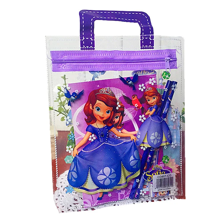 Disney 7 шт./компл. Замороженные Карандаш Чехол + Линейка карандаш Ластик брошюра