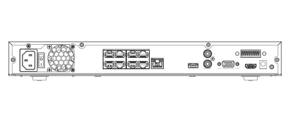 Видеорегистратор Dahua POE NVR сетевой видеорегистратор 1U 8 каналов 1 PoE портов