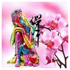 5D DIY Алмазная вышивка Орхидея Будда Алмазная вышивка крестиком на рисунке, стразы для украшения дома