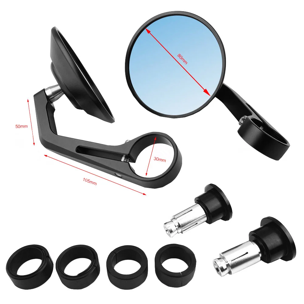 Круглый бар конец сзади зеркала мото мотоцикл скутеры Зеркало заднего вида для