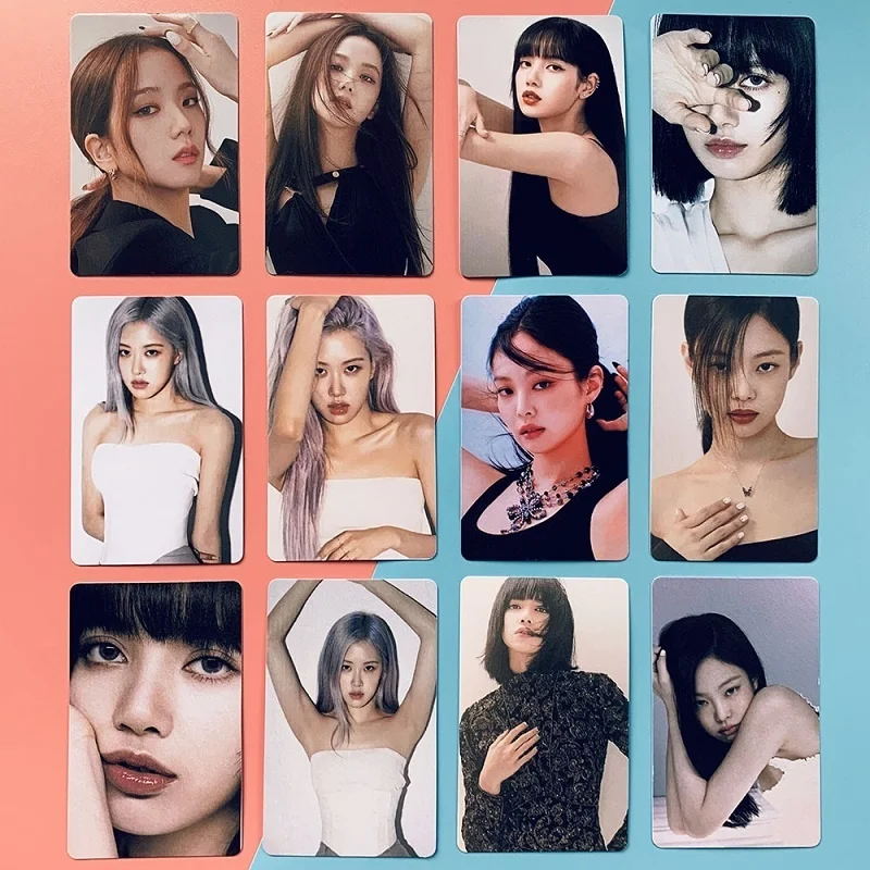 

7pcs/set KPOP ROSE LISA JISOO JENNIE THE ALBUM PHOTOBOOK Small Card Selfie Small Card Postcard LOMO Card Random Card