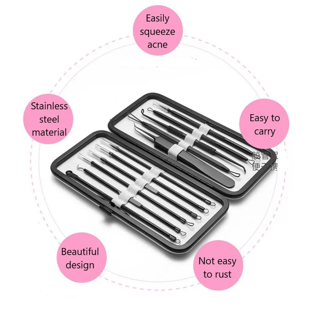 Инструменты для удаления белая головка Zit сжималка поры акне снятие иглы Уход за