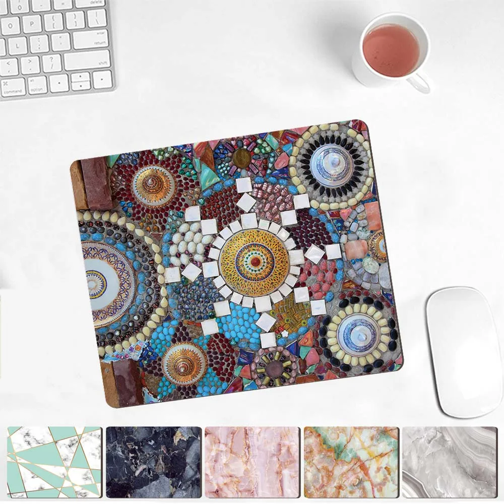 

Mouse Pad PU Leather Game Mice Waterproof Pad Mousepad for Office Computer Laptop Home Work Mousepad Marble Series Pattern