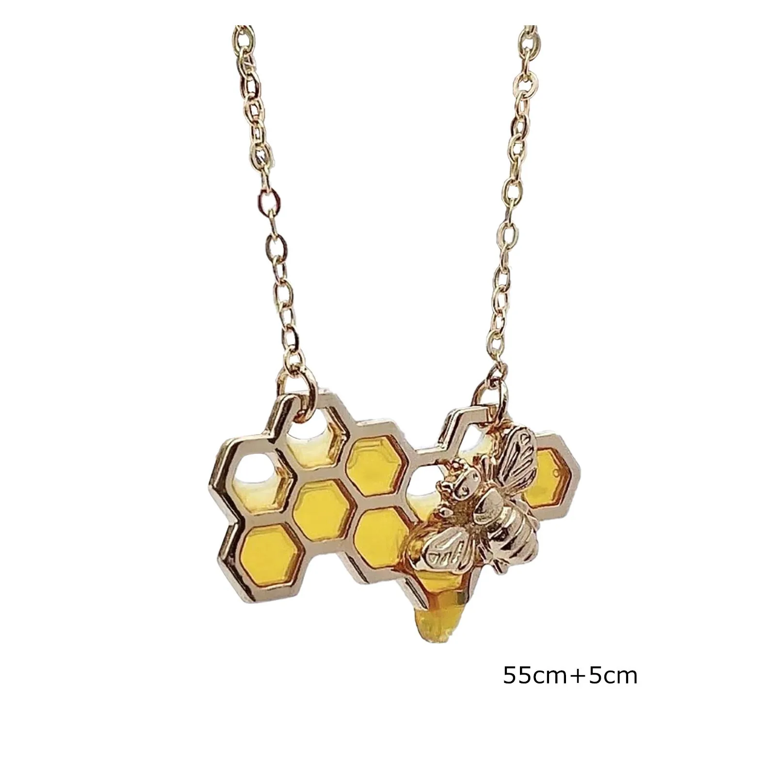 Серебряная и Золотая Пчела на сотах ожерелья подвески модное геометрическое