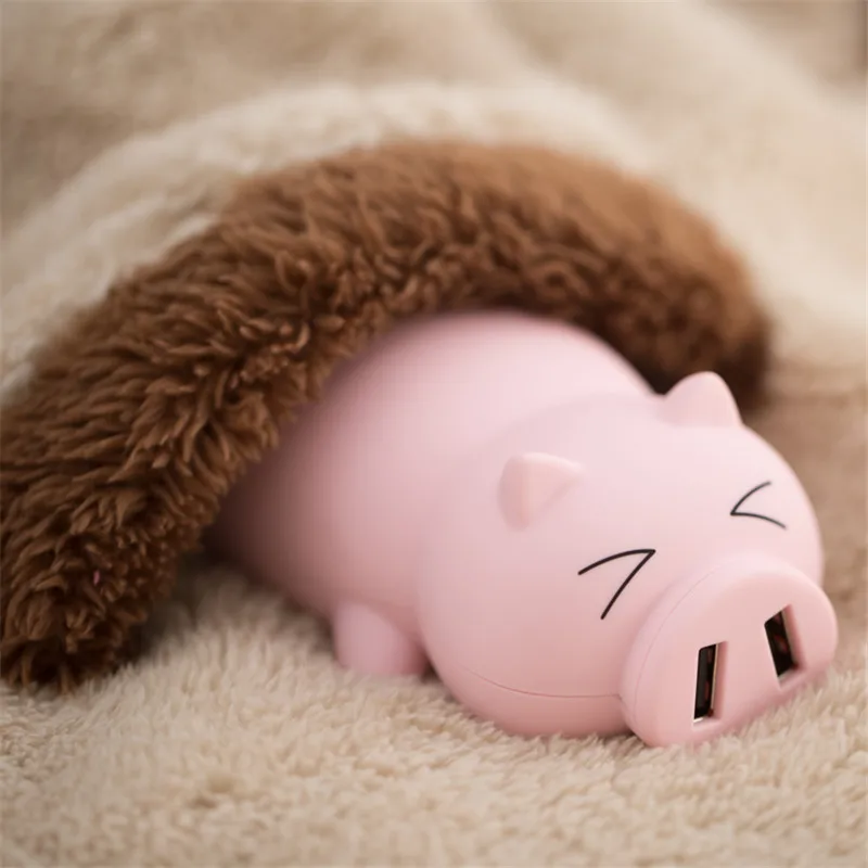 

PowerBank 10000mAh Power Bank Fast Charging PoverBank 10000 mAh USB External Battery Charger Cute Little Piggy Power Bank