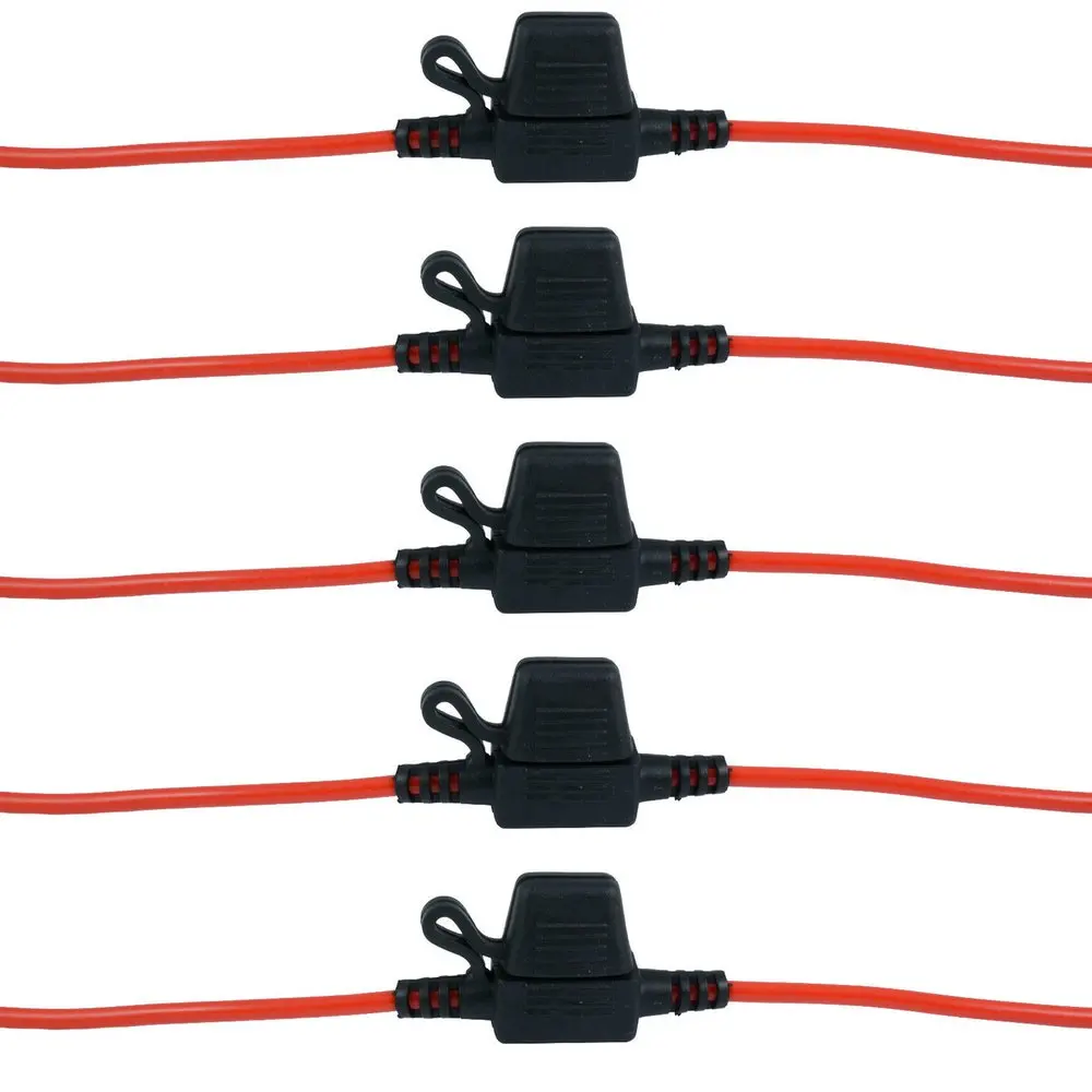 

5 x In-line Mini Blade Fuse Holder Splash Proof for 12V 20A Fuses Car