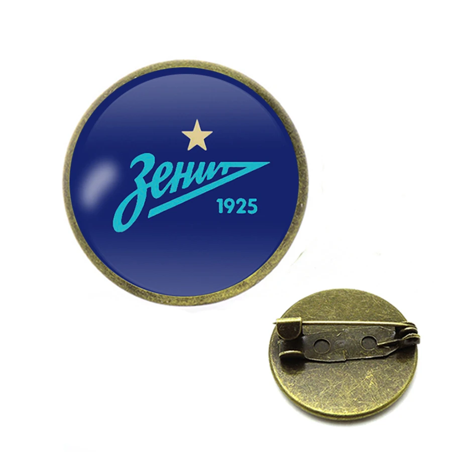 Брошь Зенит Святая Россия футбольная команда символ на булавке футбольный