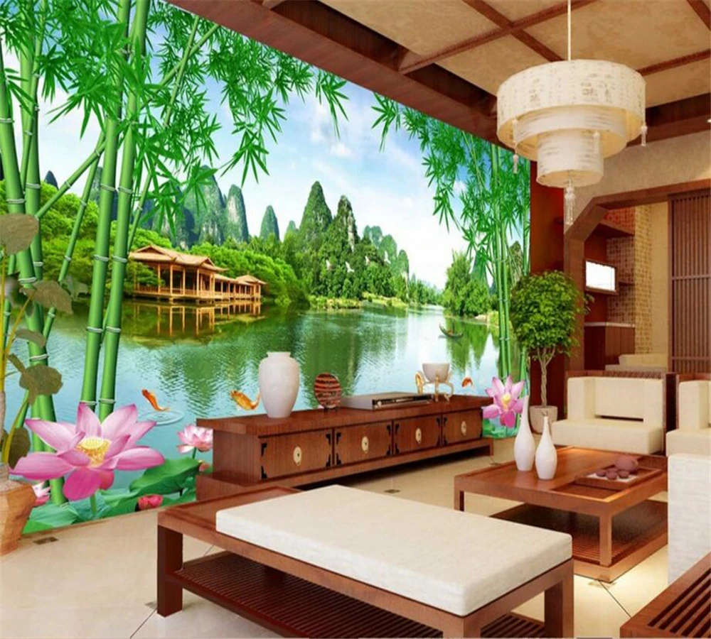 beibehang Large - scale custom wallpaper beautiful scenery Jiangnan good living room TV backdrop home decoration | Обустройство дома