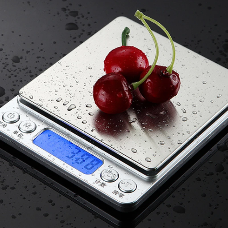 

0.01g/0.1g LCD Digital Scales 500g/3000g Mini Electronic Grams Weight Balance Scale