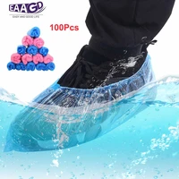 100pcs shoe covers disposable shoe boot covers waterproof non slip shoes protectors covers durable bootshoes one size fits all