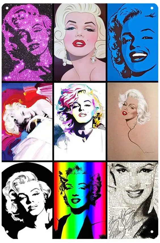 

EICOCO Marilyn Monroe Sexy Women (20x30cm) Retro Metal Tin Vintage Wall Art Sign