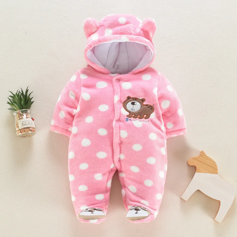 

Baby Girl Clothes Baby Jumpsuit Winter Coral Fleece Climbing Clothes Baby Winter Outing Clothes Thicken Bn*