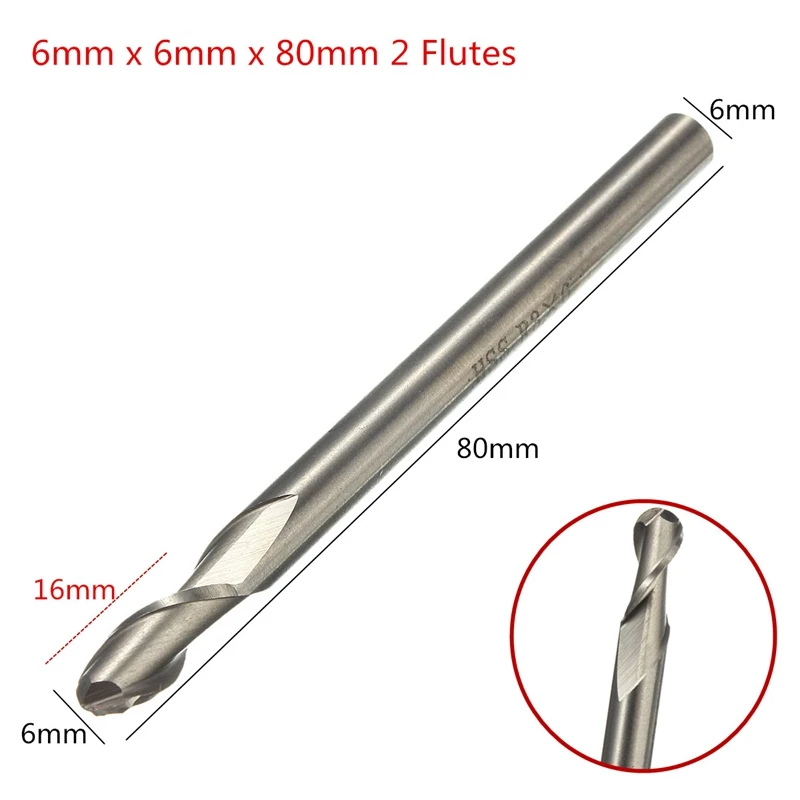 1 шт. HSS & aluminum 6 мм x 2 флейты концевые фрезы токарные станки резец CNC Бит Инструмент